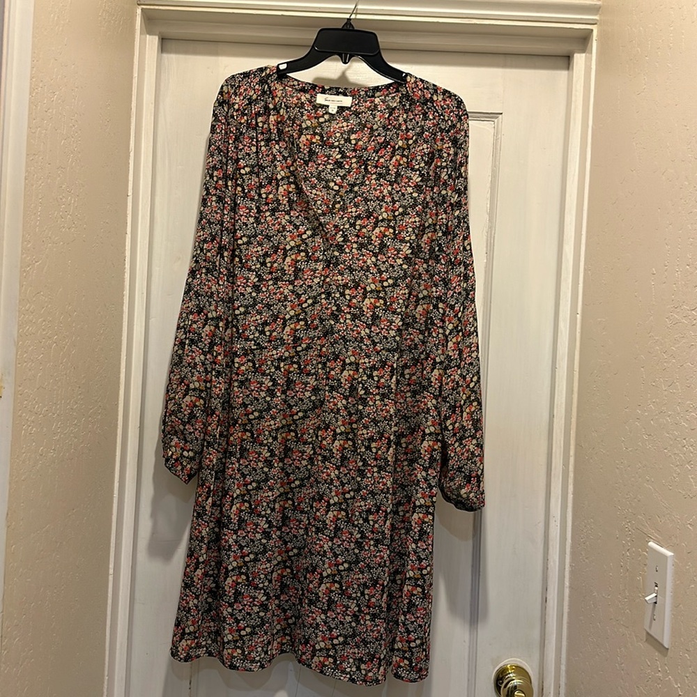Dress mid length button up front from waist